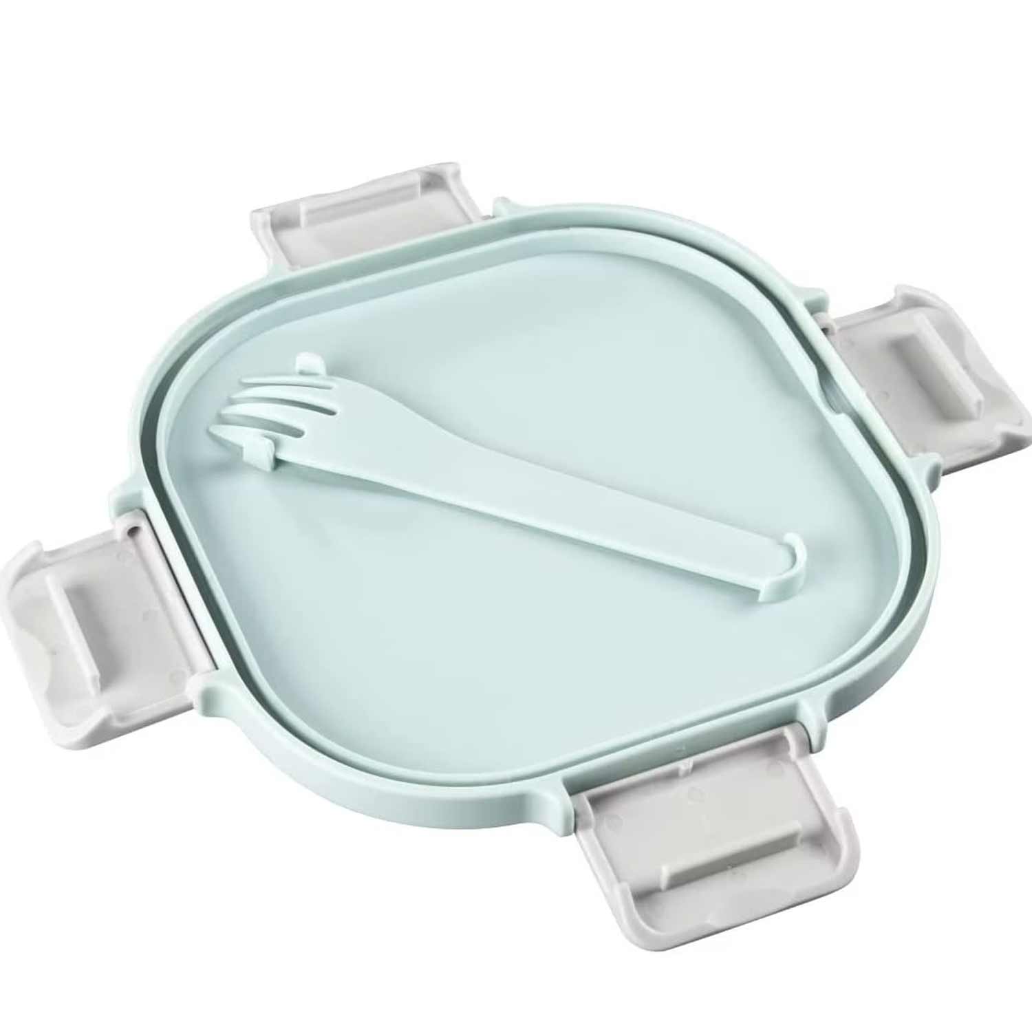 Xavax Salatbox To Go inkl. Dressingbehälter 3 Fächer 1400 ml pastellblau