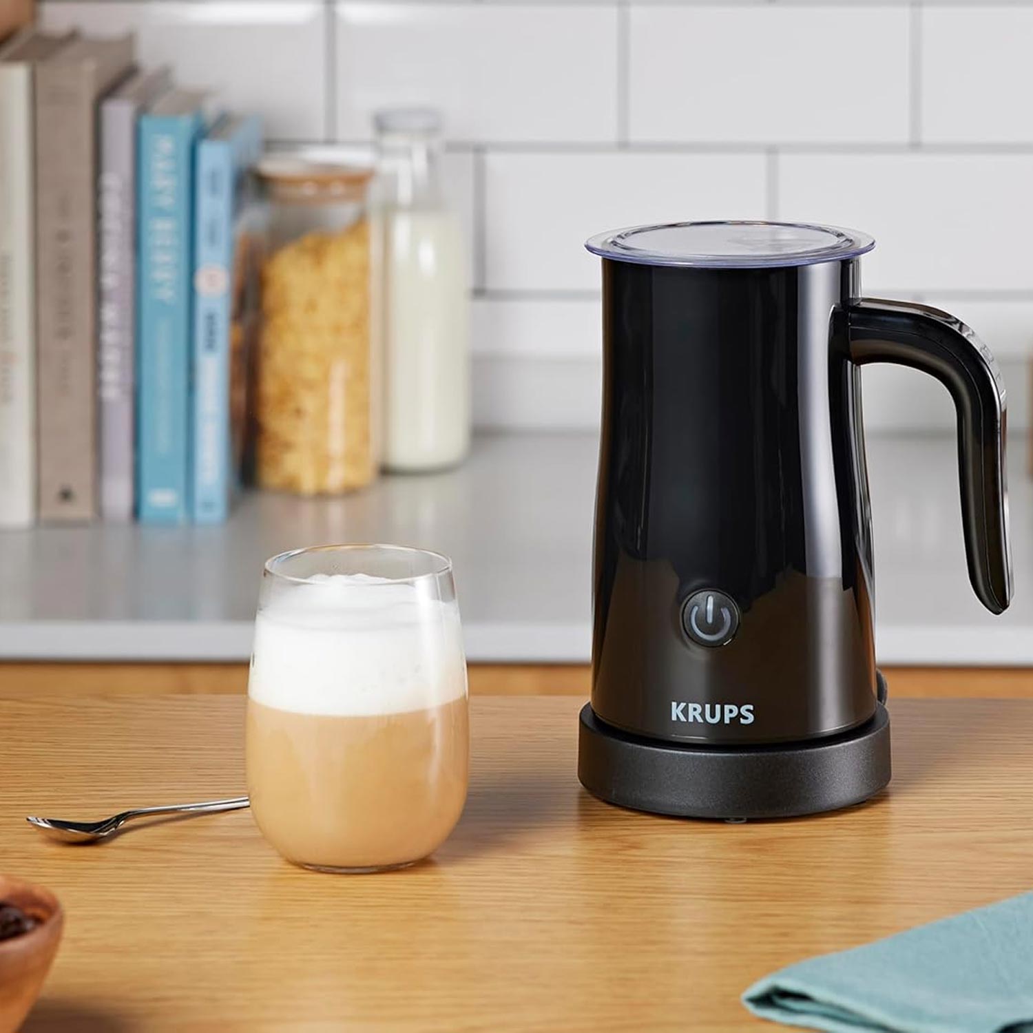 Krups XL1008 Elektrischer Milchaufschäumer schwarz