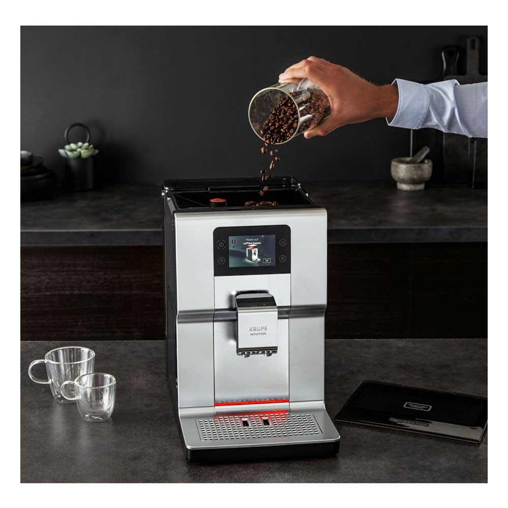 Krups EA 875 E Intuition Preference+ Kaffeevollautomat silber