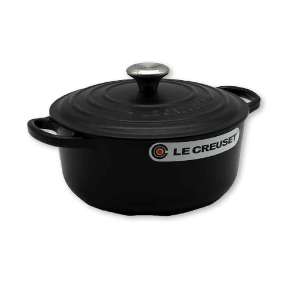 Le Creuset Signature Bräter rund 20 cm schwarz