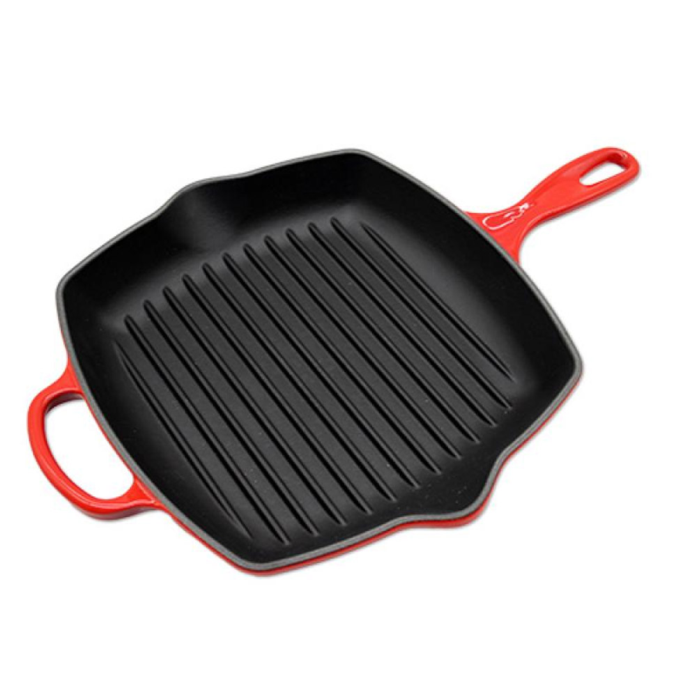 Le Creuset Signature Grillpfanne quadratisch 26 cm kirschrot
