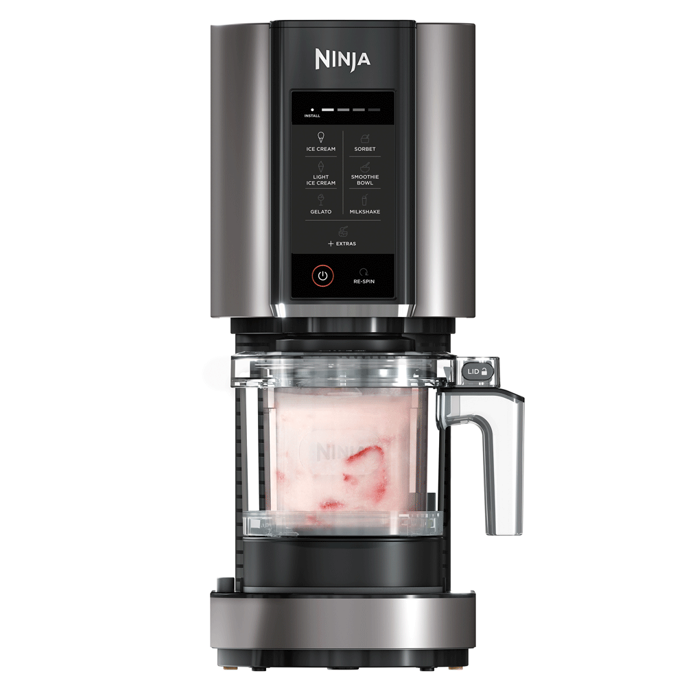 Ninja NC300EU CREAMi Eismaschine & Dessertmaschine mit 3 Behältern schwarz/silber