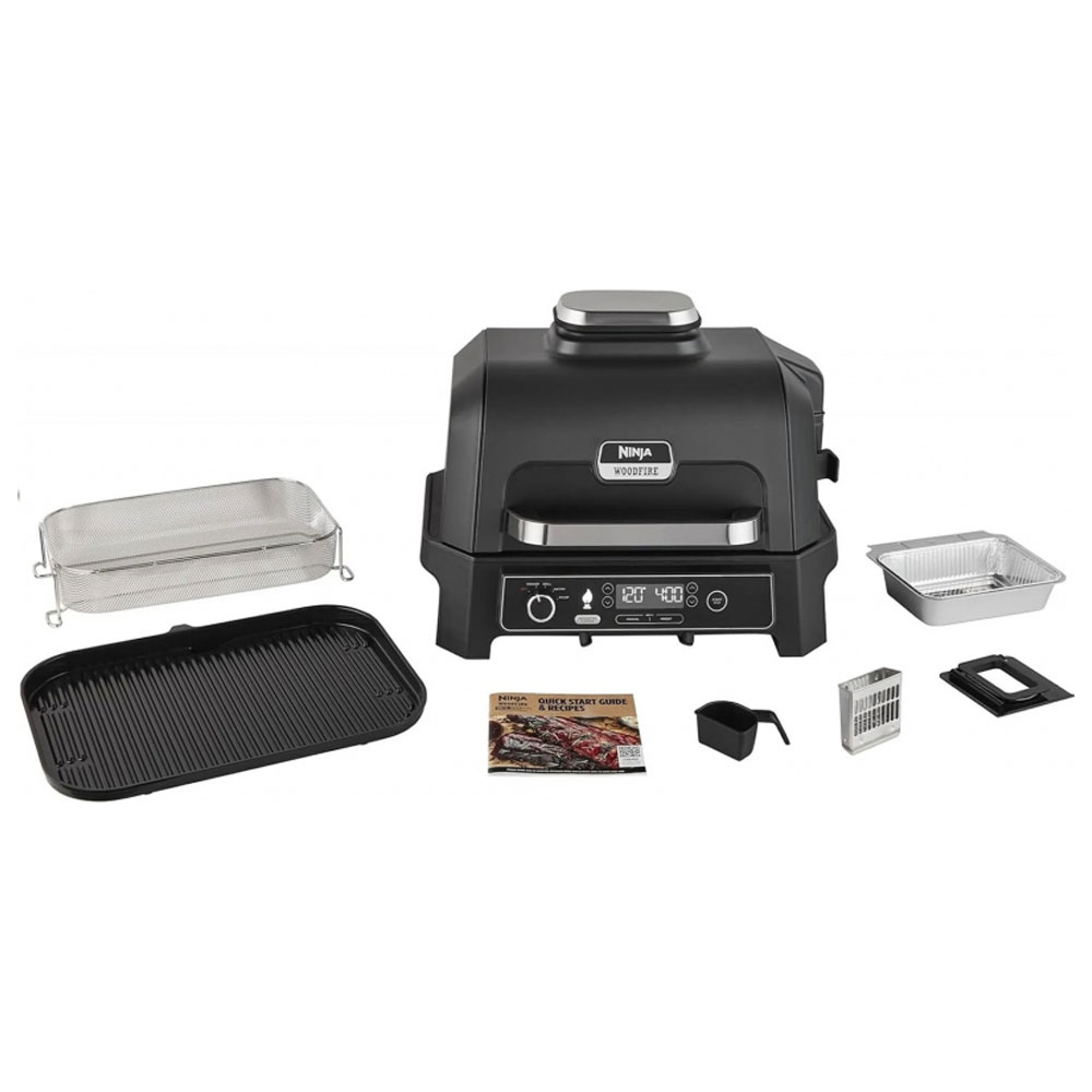 Ninja Woodfire Pro XL OG850EU 4-in-1 Elektrogrill grau/schwarz