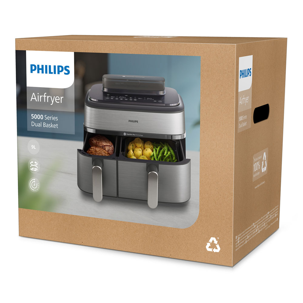 Philips 5000 Series NA555/00 Steam Airfryer silber (2.Wahl)