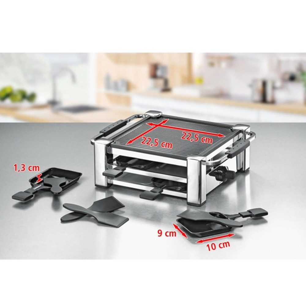 Rommelsbacher RCC 1000 Raclette-Grill chrom