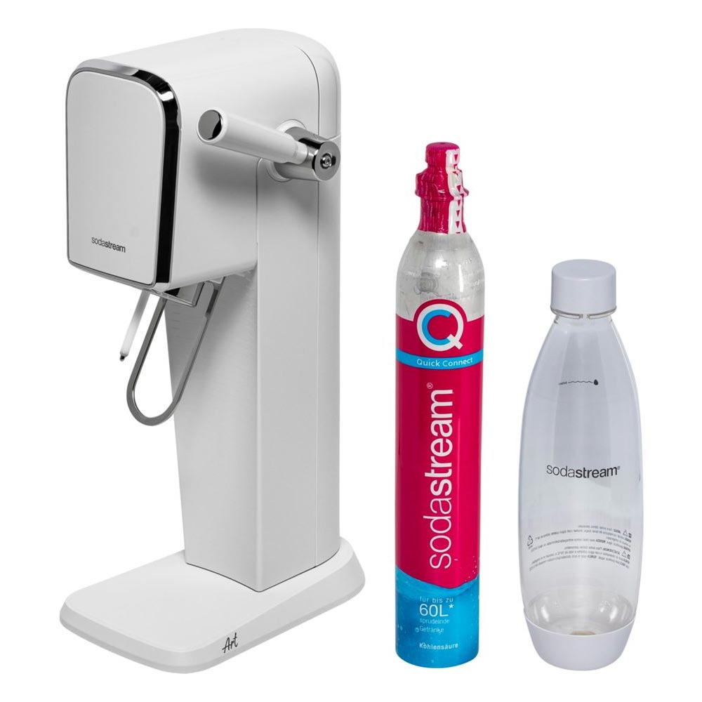 SodaStream Wassersprudler Art mit CO2-Zylinder und 1x 1L Kunststoff-Flasche weiß (2.Wahl)