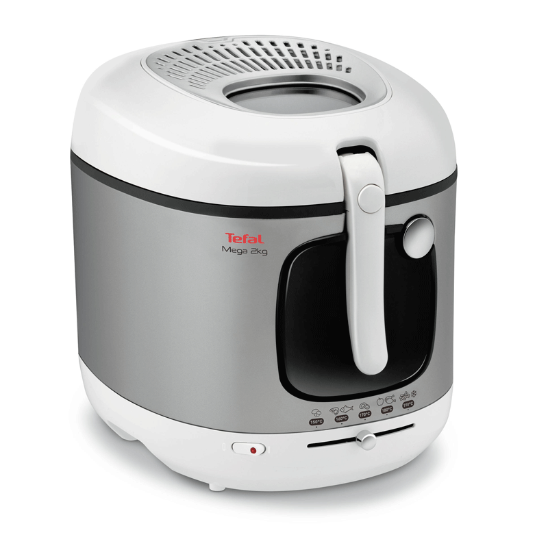 Tefal FR4800 Mega 2 kg Elektrische Fritteuse weiß/edelstahl