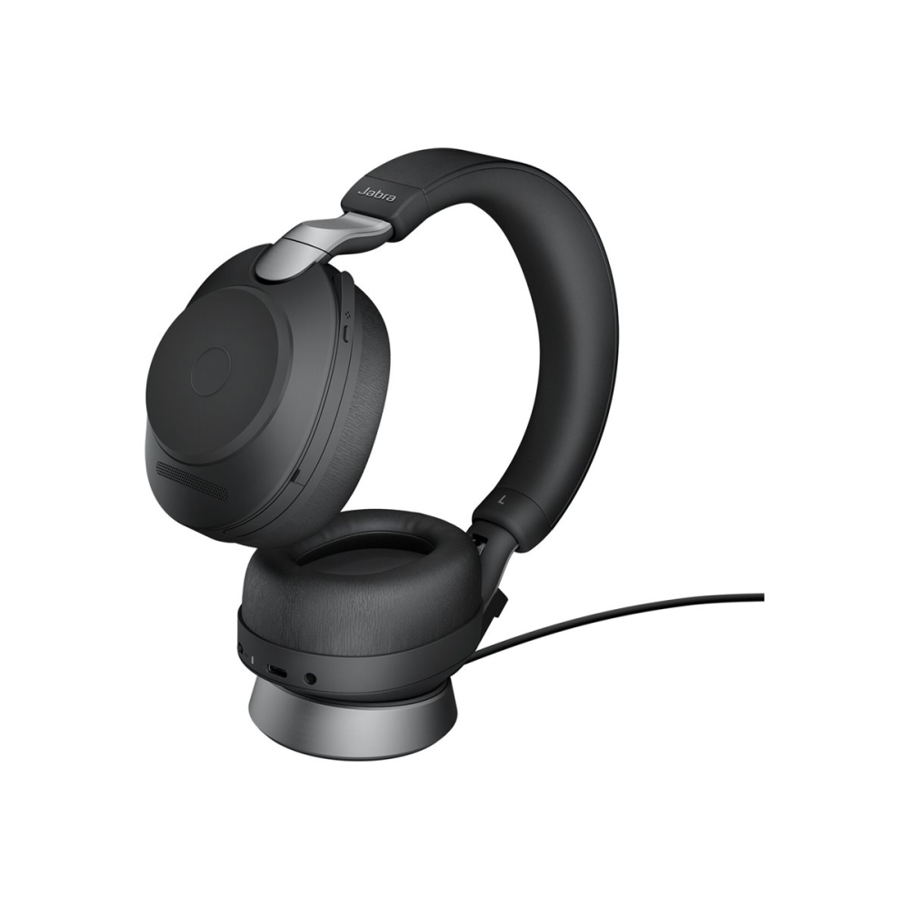 Jabra Evolve2 85 Wireless PC Headset mit Charging Stand- Noise Cancelling schwarz
