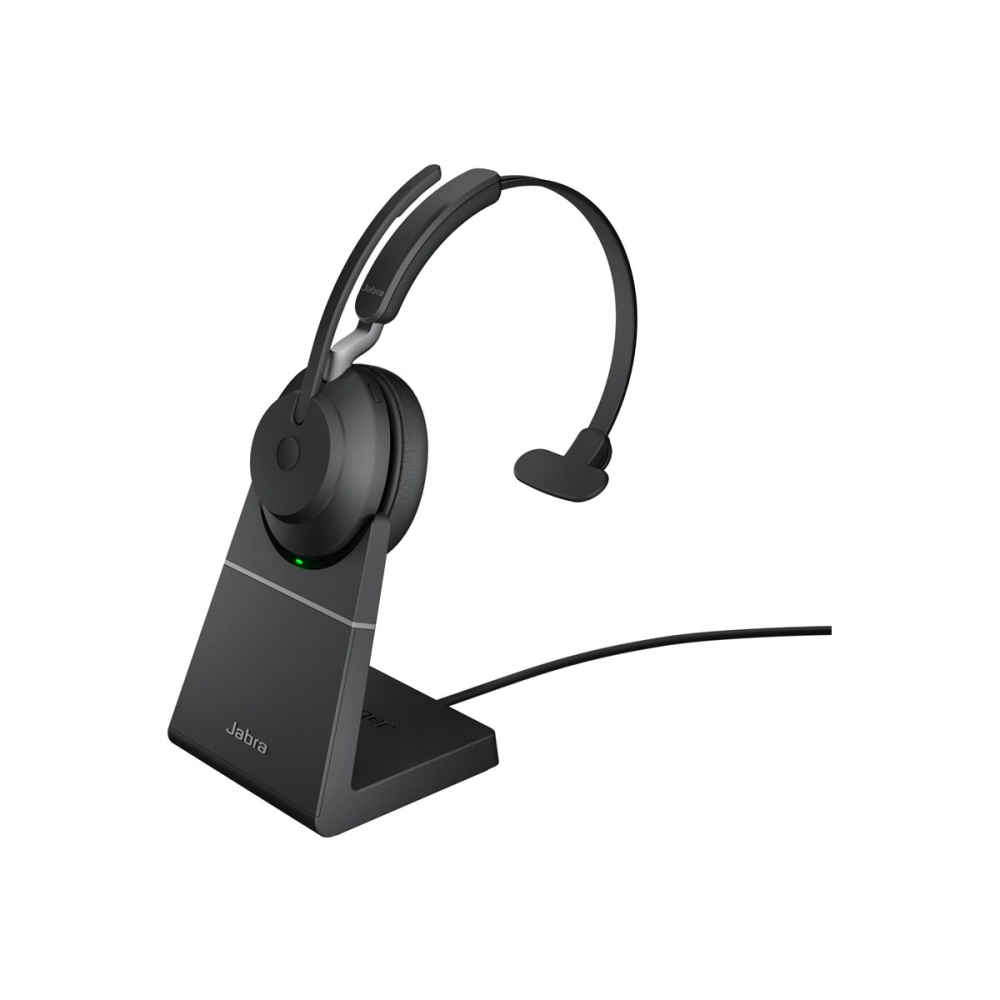 Jabra Evolve2 65 Wireless PC Headset mit Charging Stand schwarz