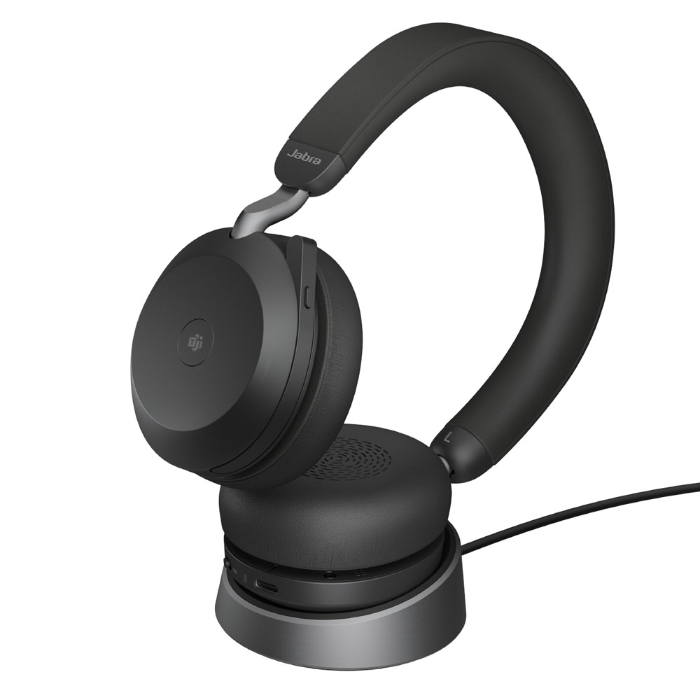Jabra Evolve2 75 Wireless PC Headset mit Ladestation schwarz