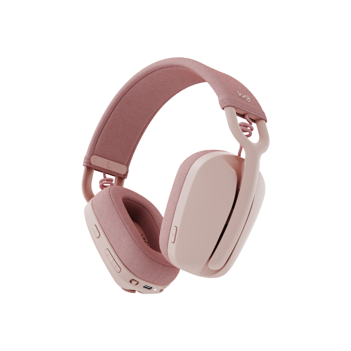 Logitech Zone Vibe 100 leichte kabellose Over-Ear-Kopfhörer rosa