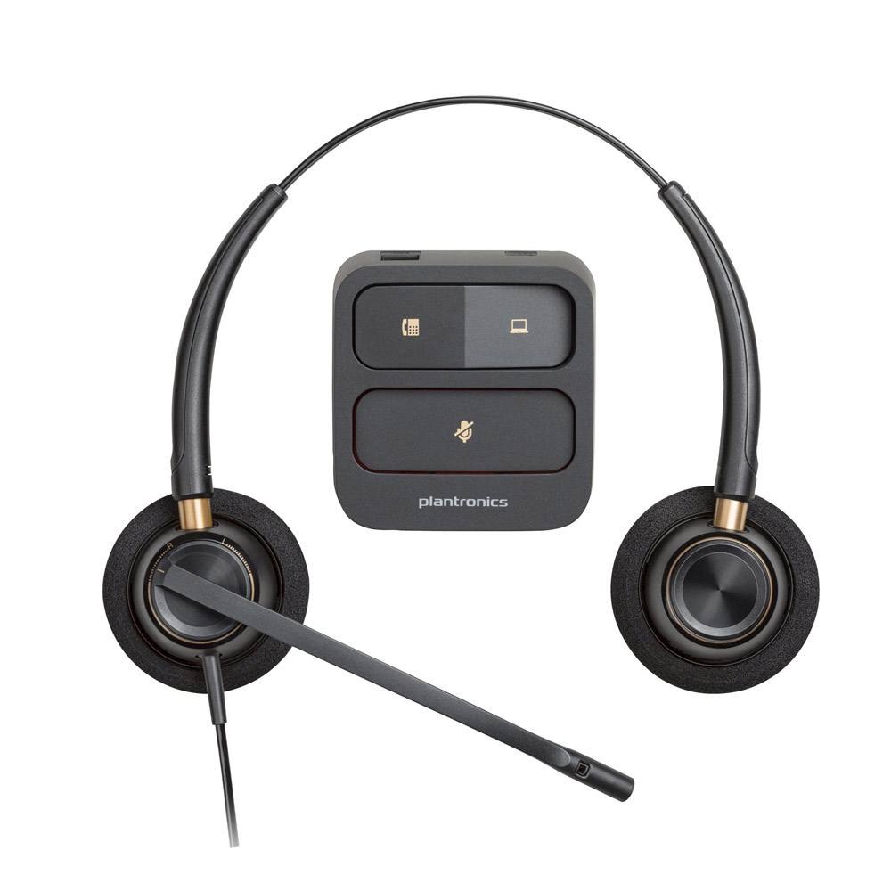 Plantronics HW520 Binaural QD Kopfhörer schwarz