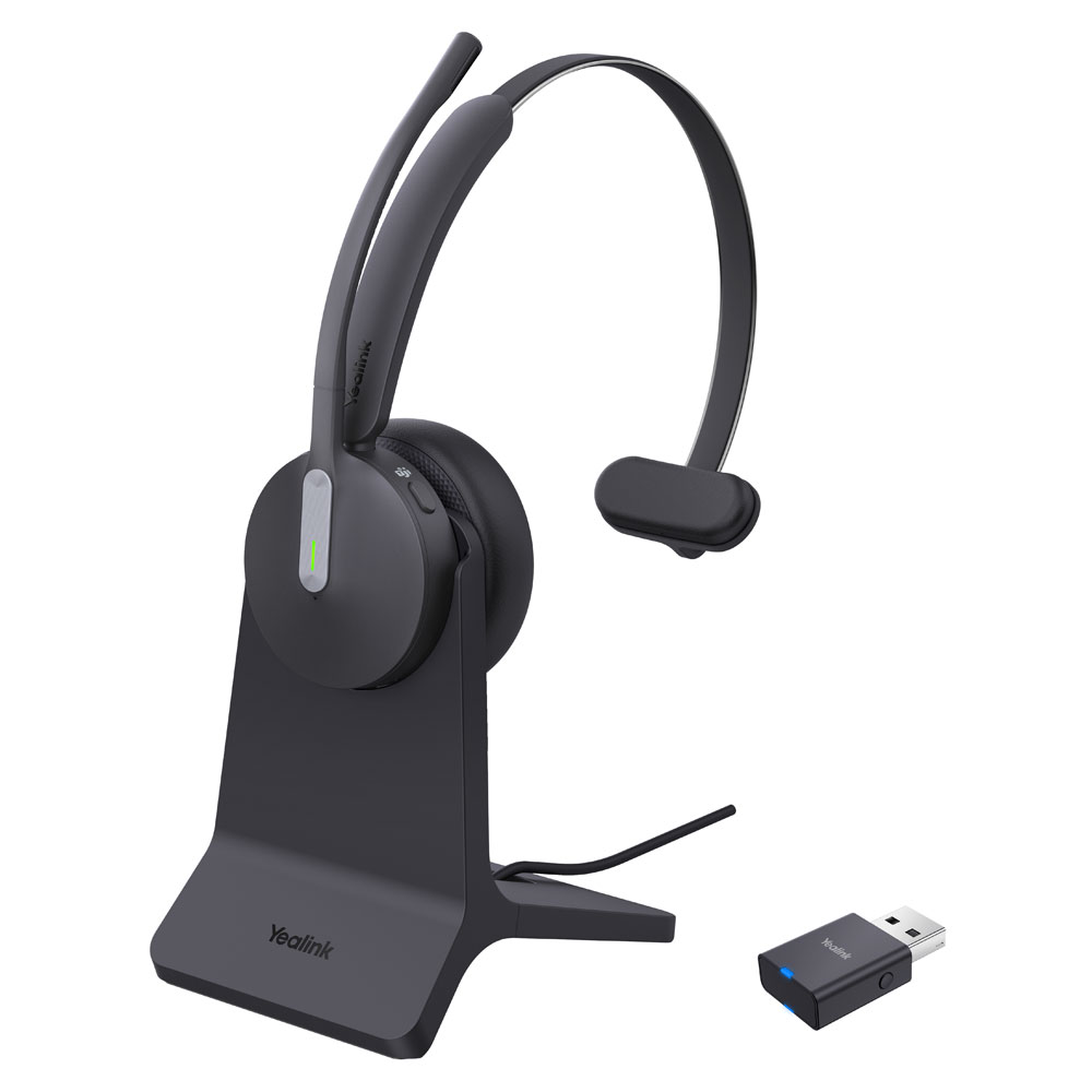 Yealink WH64 DECT Hybrid Mono Headset mit Ladestation