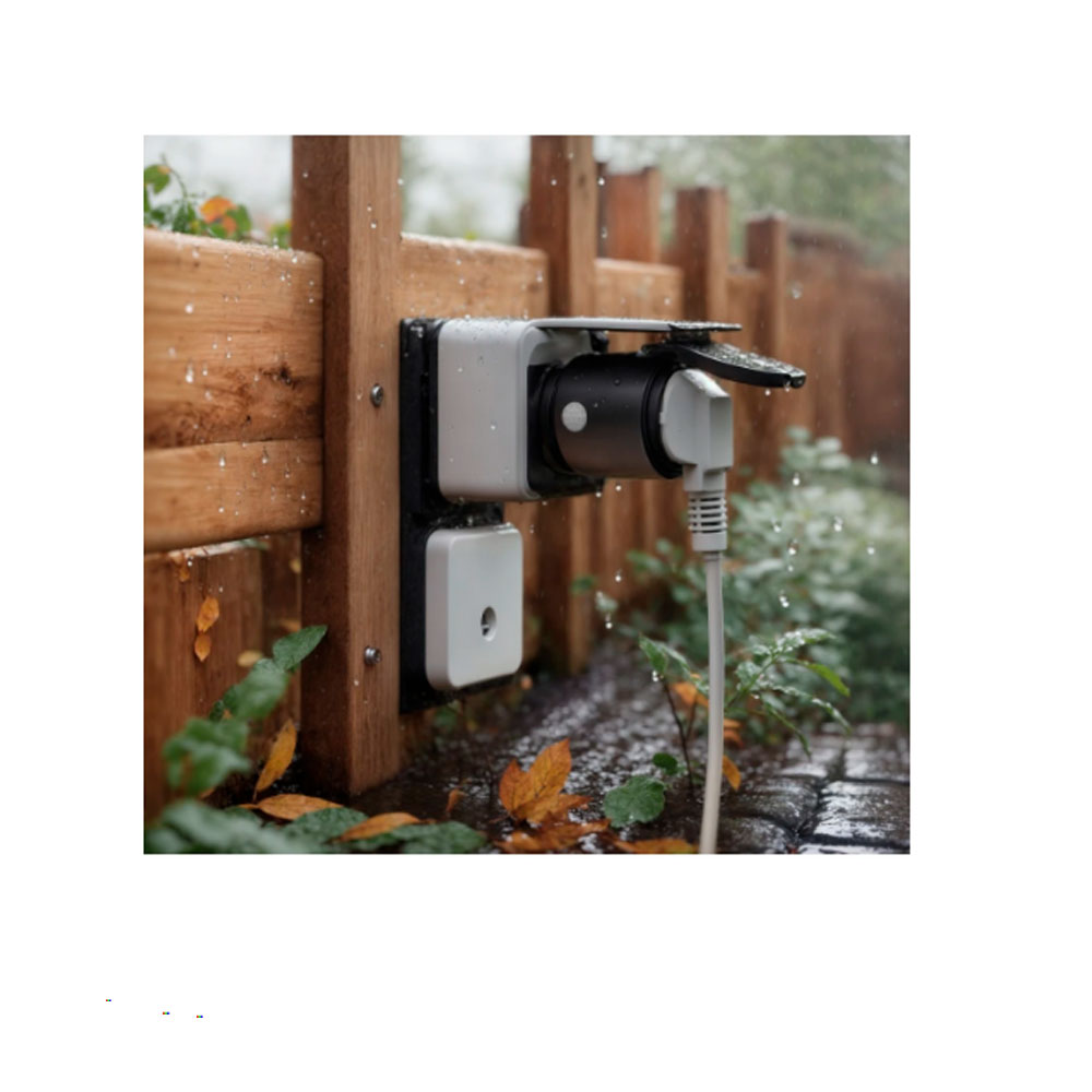 Hama Smarte WLAN-Steckdose f. außen, sprach-/appgesteuert, 2.300W, IP44, Schwarz