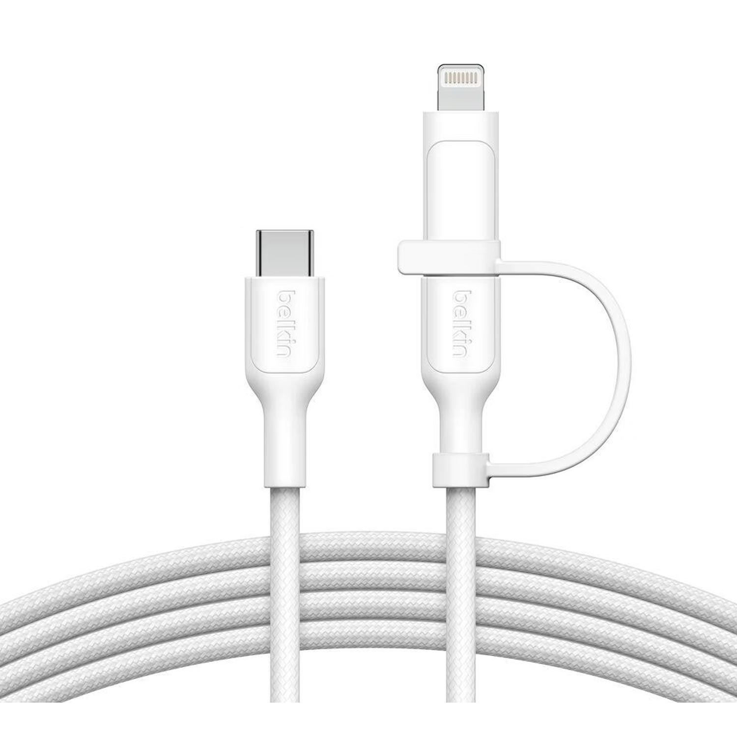 Belkin 2-in-1 Ladekabel USB-C/Lightning weiß