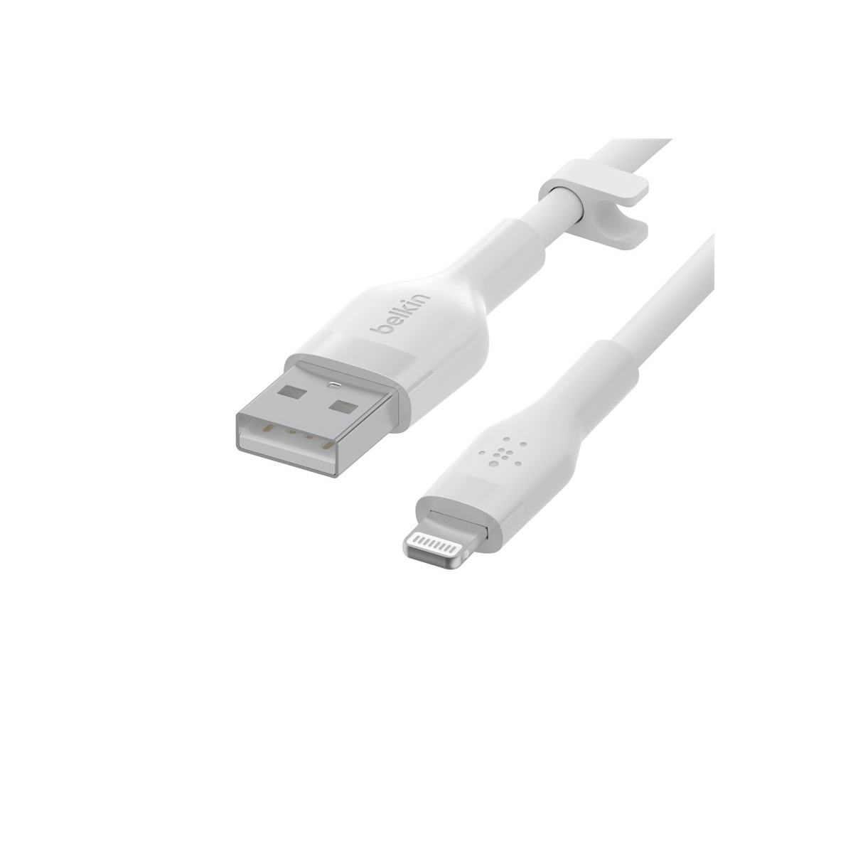 Belkin BoostCharge Flex Silikon-USB-A/Lightning-Kabel 2m weiß