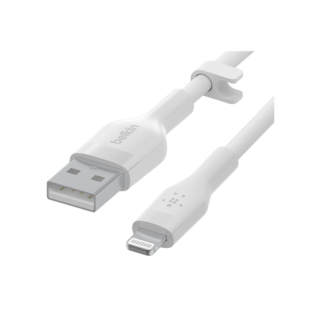 Belkin BoostCharge Flex Silikon-USB-A/Lightning-Kabel 2m weiß