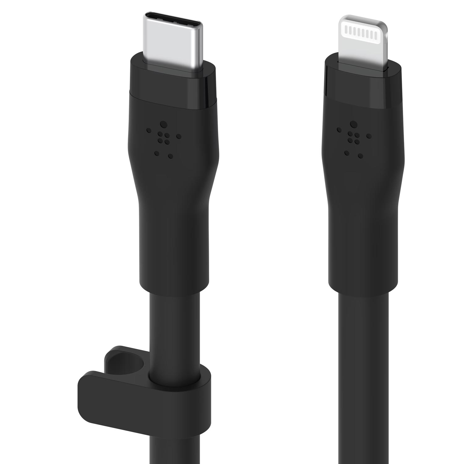 Belkin BoostCharge Flex Silikon-USB-C/Lightning-Kabel 3m schwarz