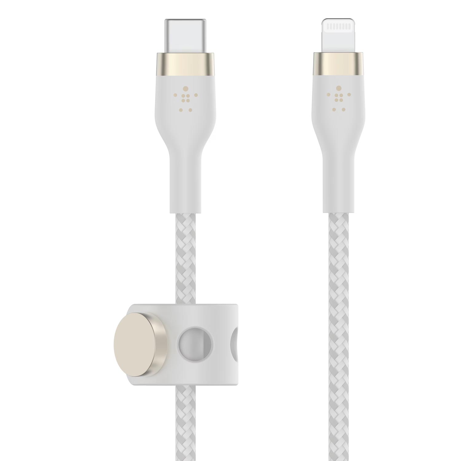 Belkin BoostCharge Pro Flex geflochtenes USB-C/Lightning-Kabel 1m weiß