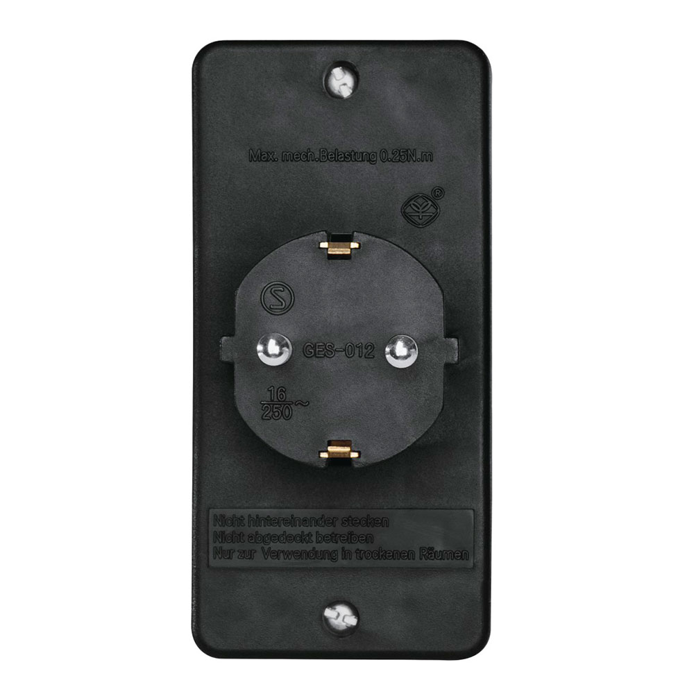 Hama Steckdosenadapter 3-fach, 1x Schutzkontakt, 2x Euro, Schwarz