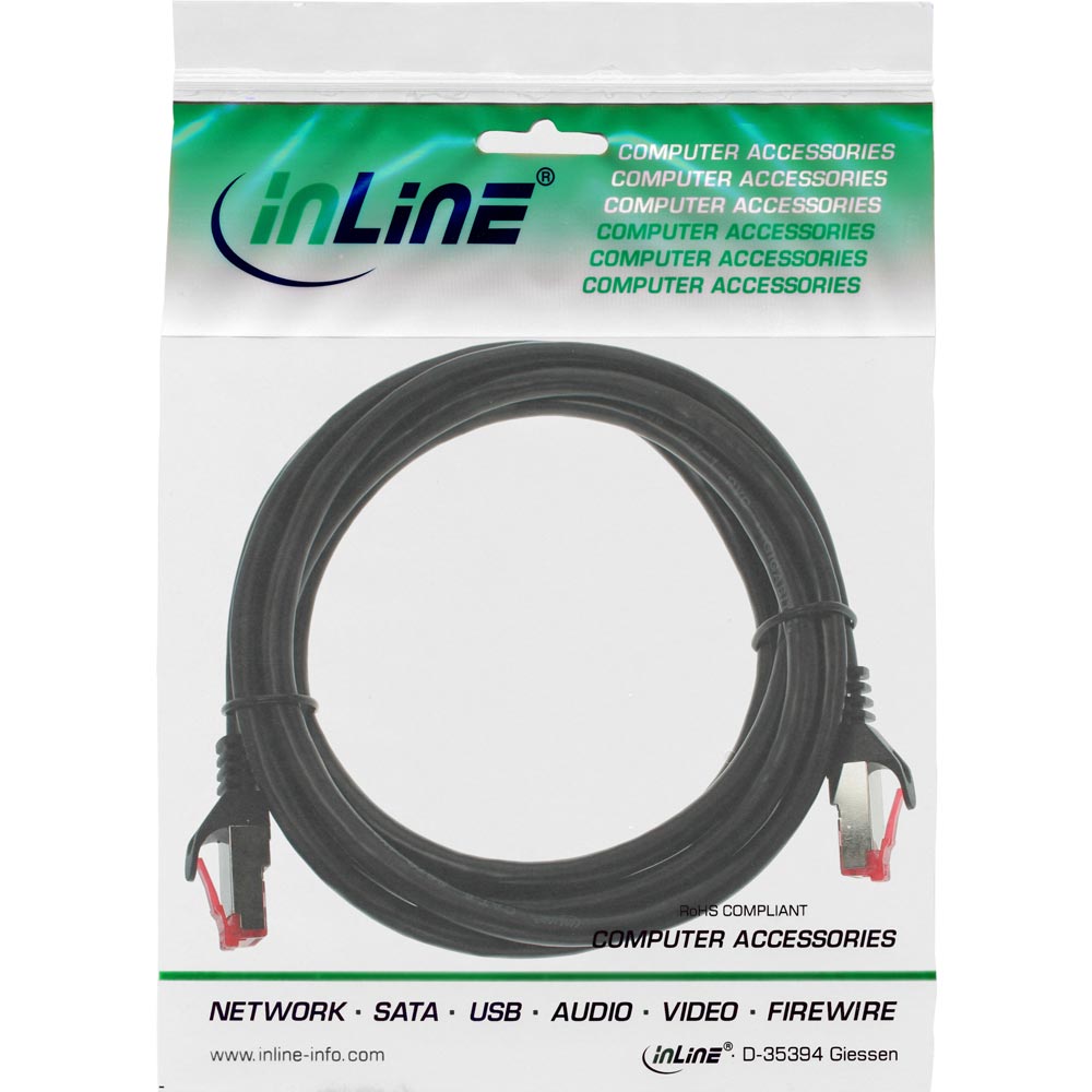 InLine Patchkabel schwarz 0,5m