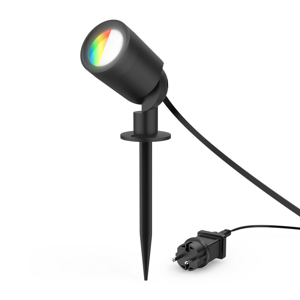 Hama Gartenleuchte WLAN, Gartenstrahler + Erdspieß, IP65, farbig