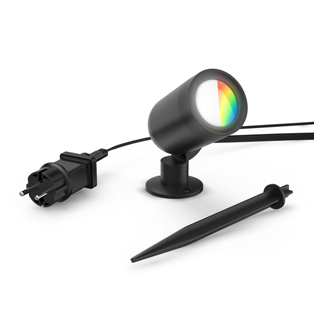 Hama Gartenleuchte WLAN, Gartenstrahler + Erdspieß, IP65, farbig