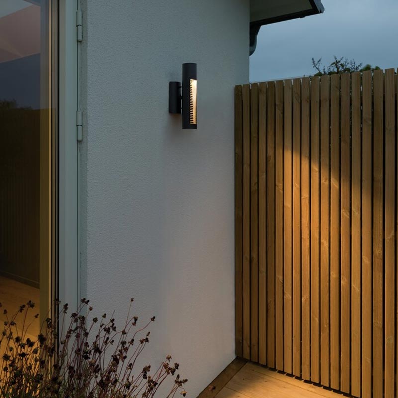 Konstsmide Udine LED Wandleuchte schwarz, 12W, Glas