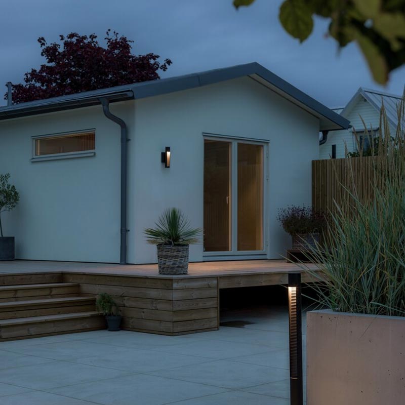 Konstsmide Udine LED Wandleuchte schwarz, 12W, Glas