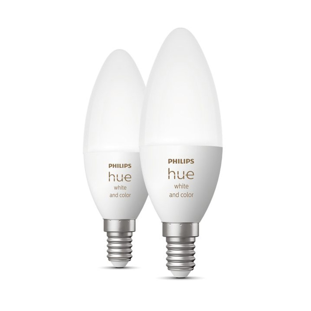 Philips Hue White and Color Ambiance LED-Kerze E14 RGBW Bluetooth Doppelpack