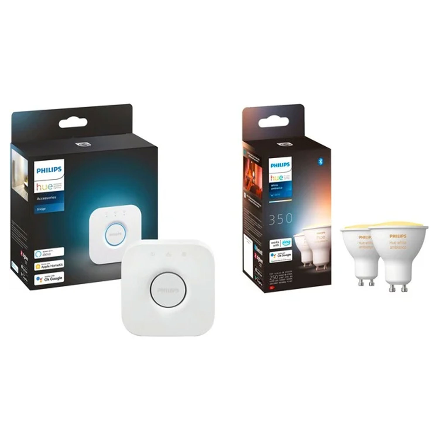 Philips Hue White Ambiance GU10 Doppelpack mit Bridge