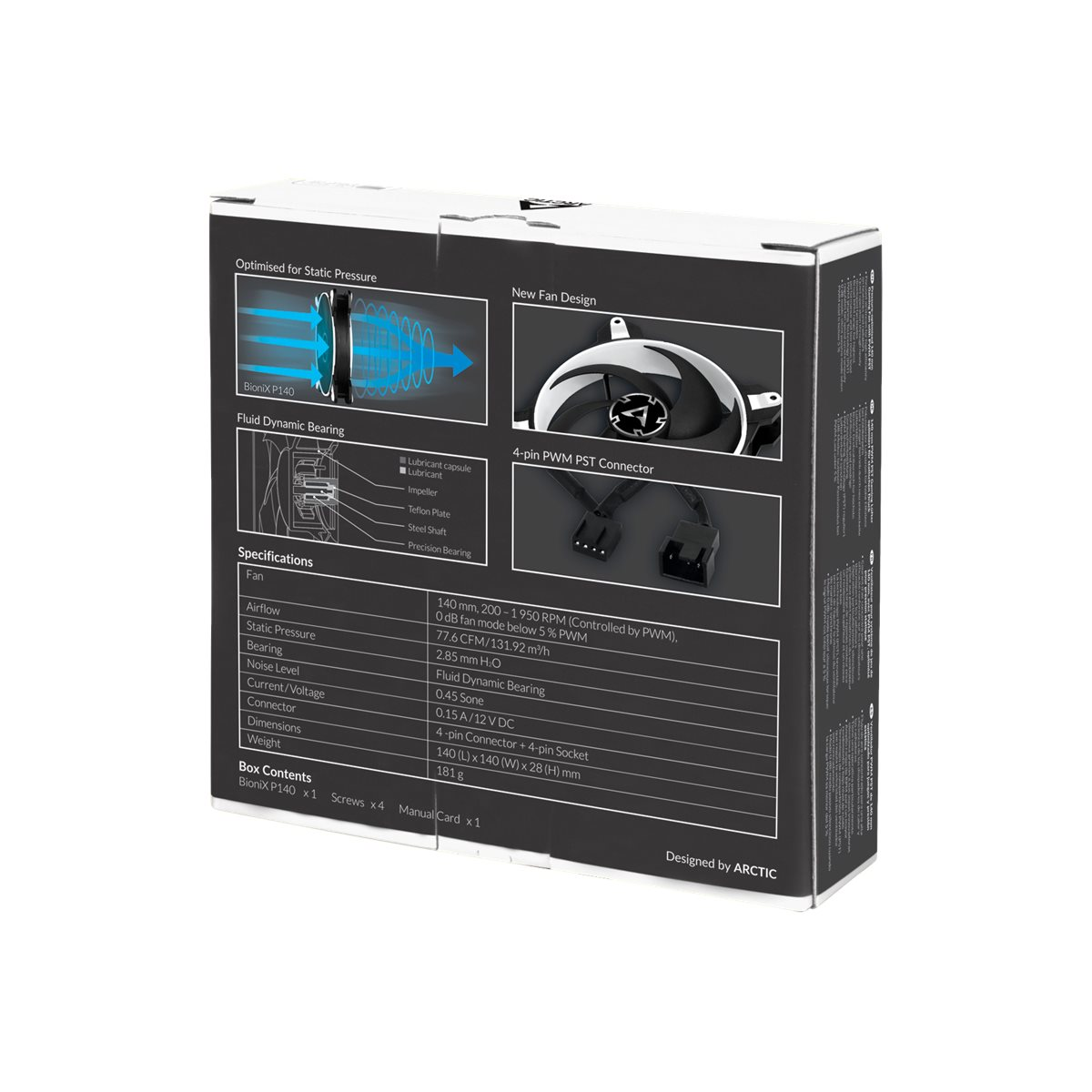 ARCTIC BioniX P120 120 mm PWM Gaming-Lüfter weiß