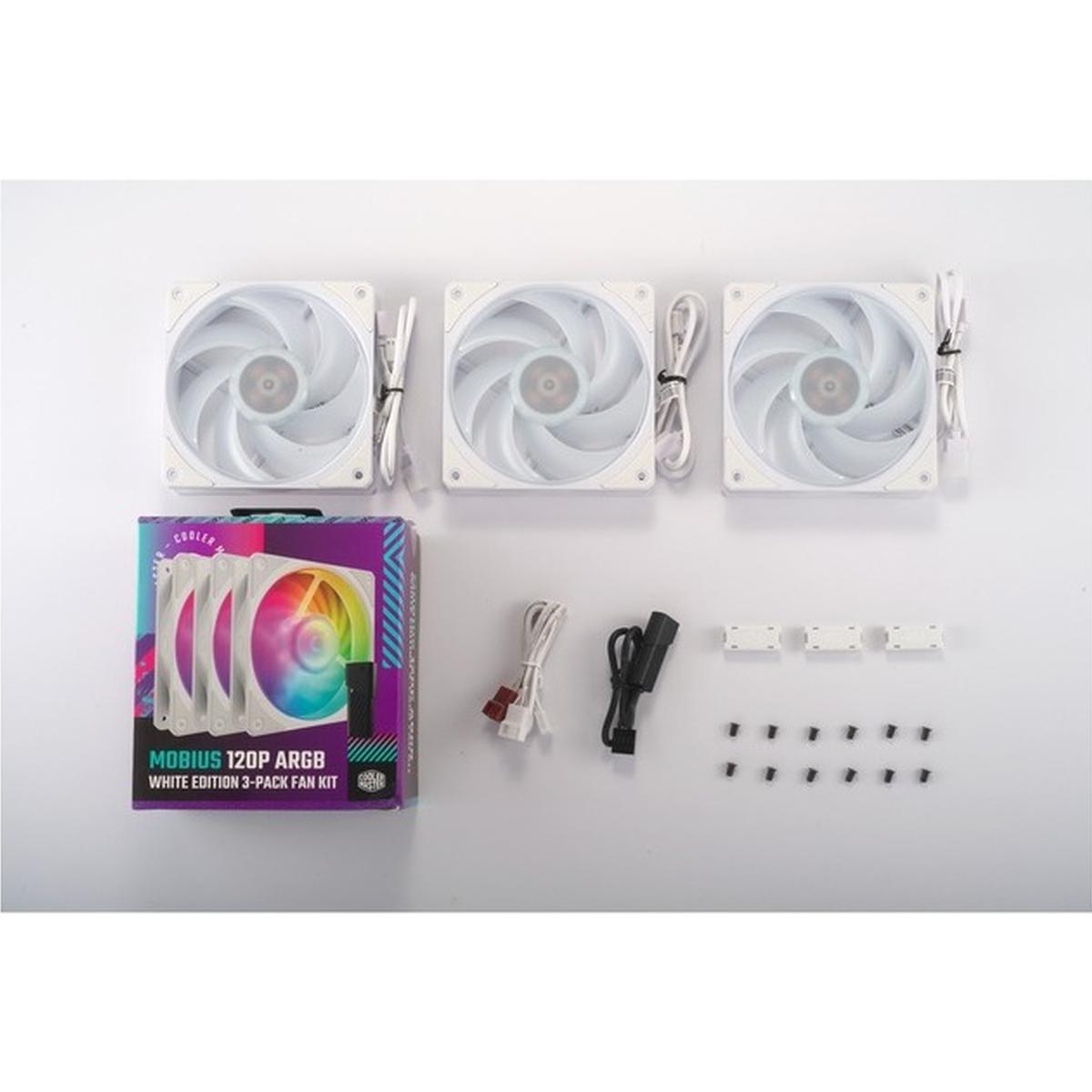 Cooler Master CooMas Mobius 120P ARGB 3-Pack White