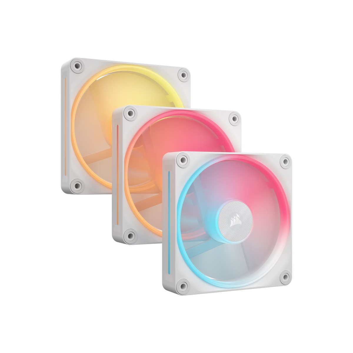 Corsair iCUE LINK LX120-R RGB 120mm PWM-Umkehrlüfter Dreierpack weiß