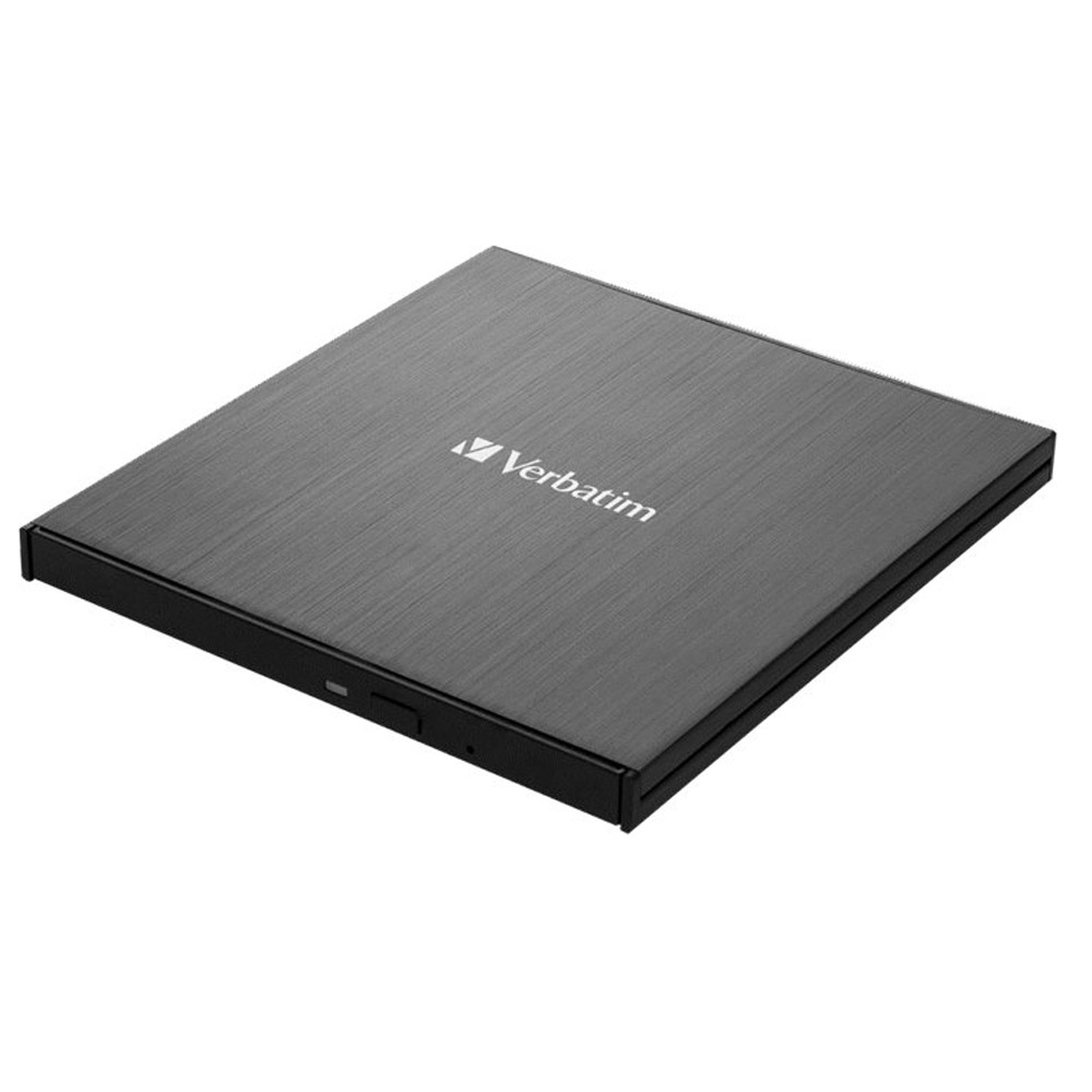 Verbatim Externer Slimline Bluray Writer mit USB 3.2-Kabel externer DVD und Bluray Brenner