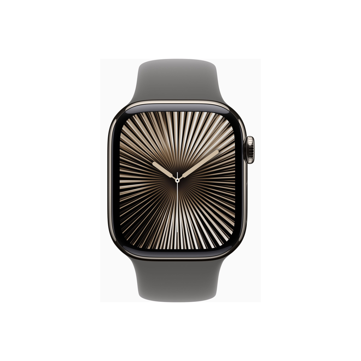 Apple Watch Series 10 4G 42mm Titan Natur Sportarmband Steingrau S/M