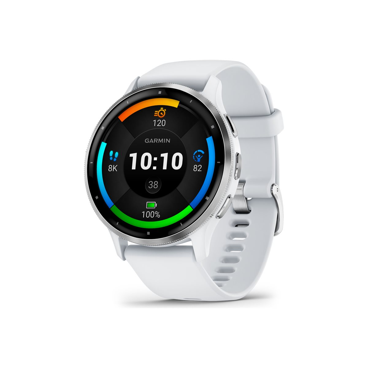 Garmin Venu 3 Smartwatch steinweiß/silber