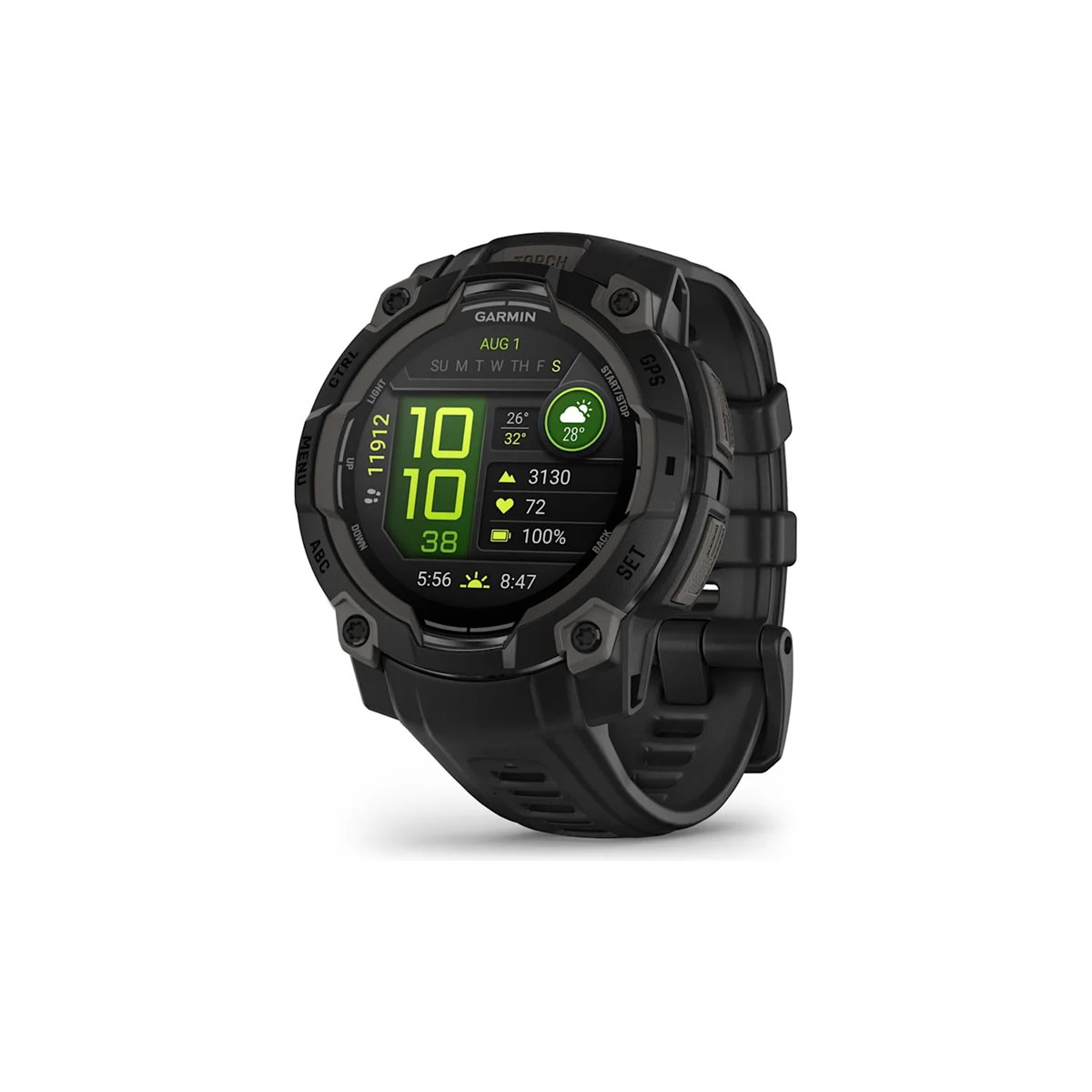 Garmin Instinct 3 45mm AMOLED GPS-Smartwatch schwarz