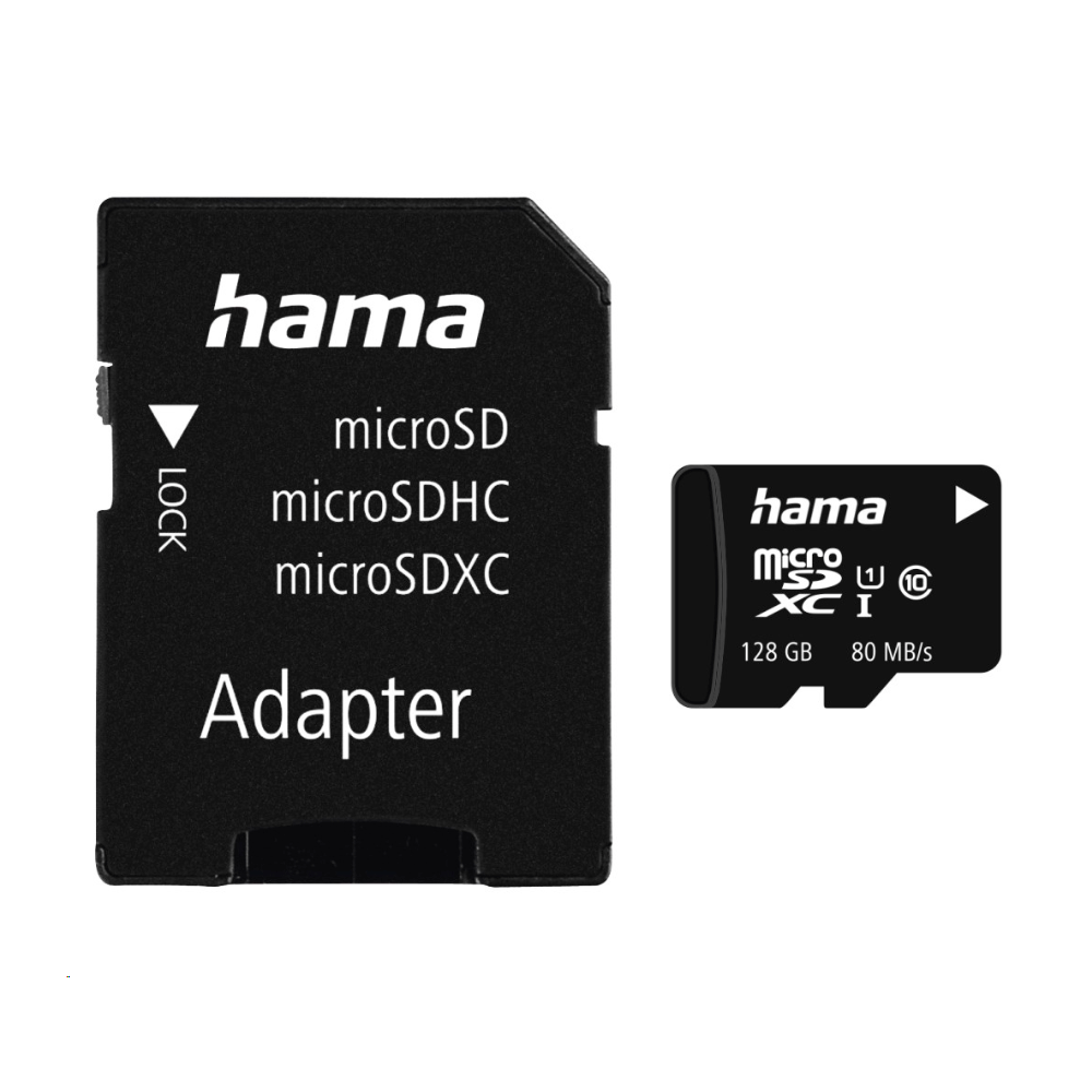 Hama microSDXC 128GB Class 10 UHS-I 80MB/s + Adapter/Mobile