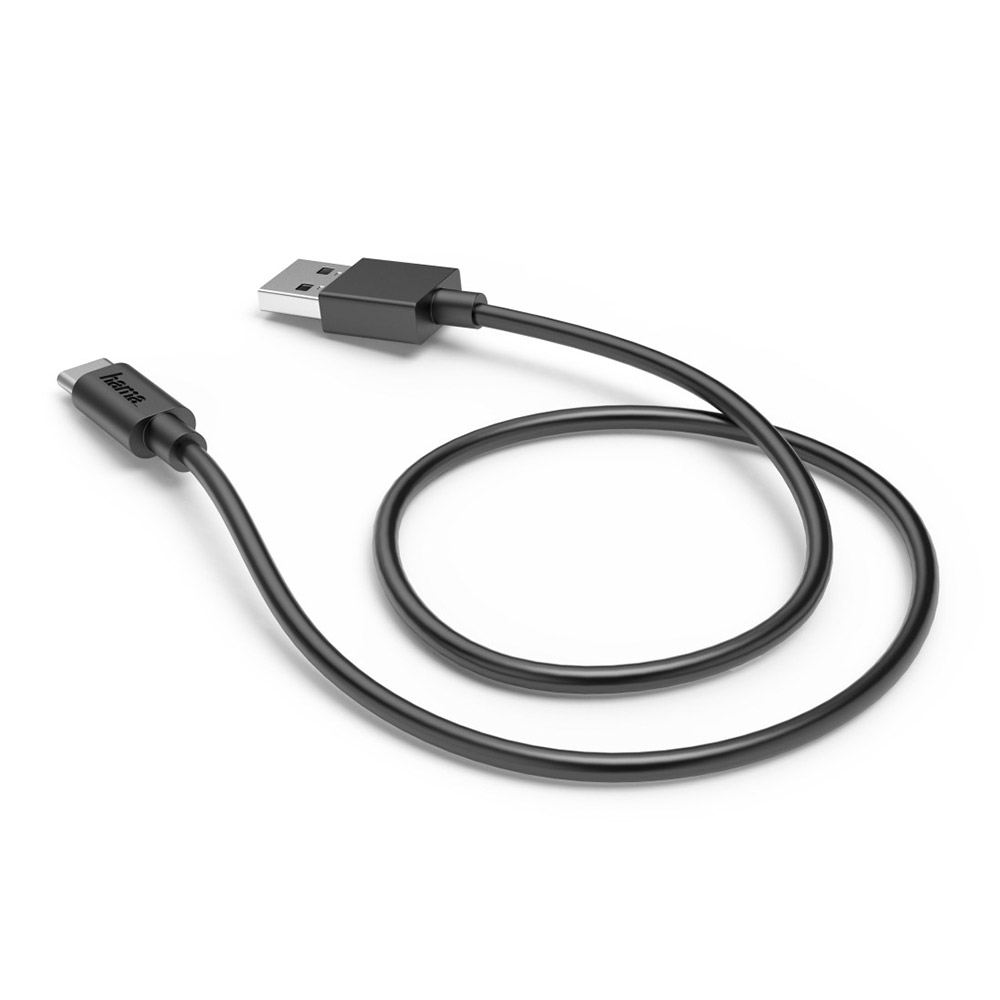 Hama Ladekabel, USB-A - USB-C, 0,5 m, Schwarz