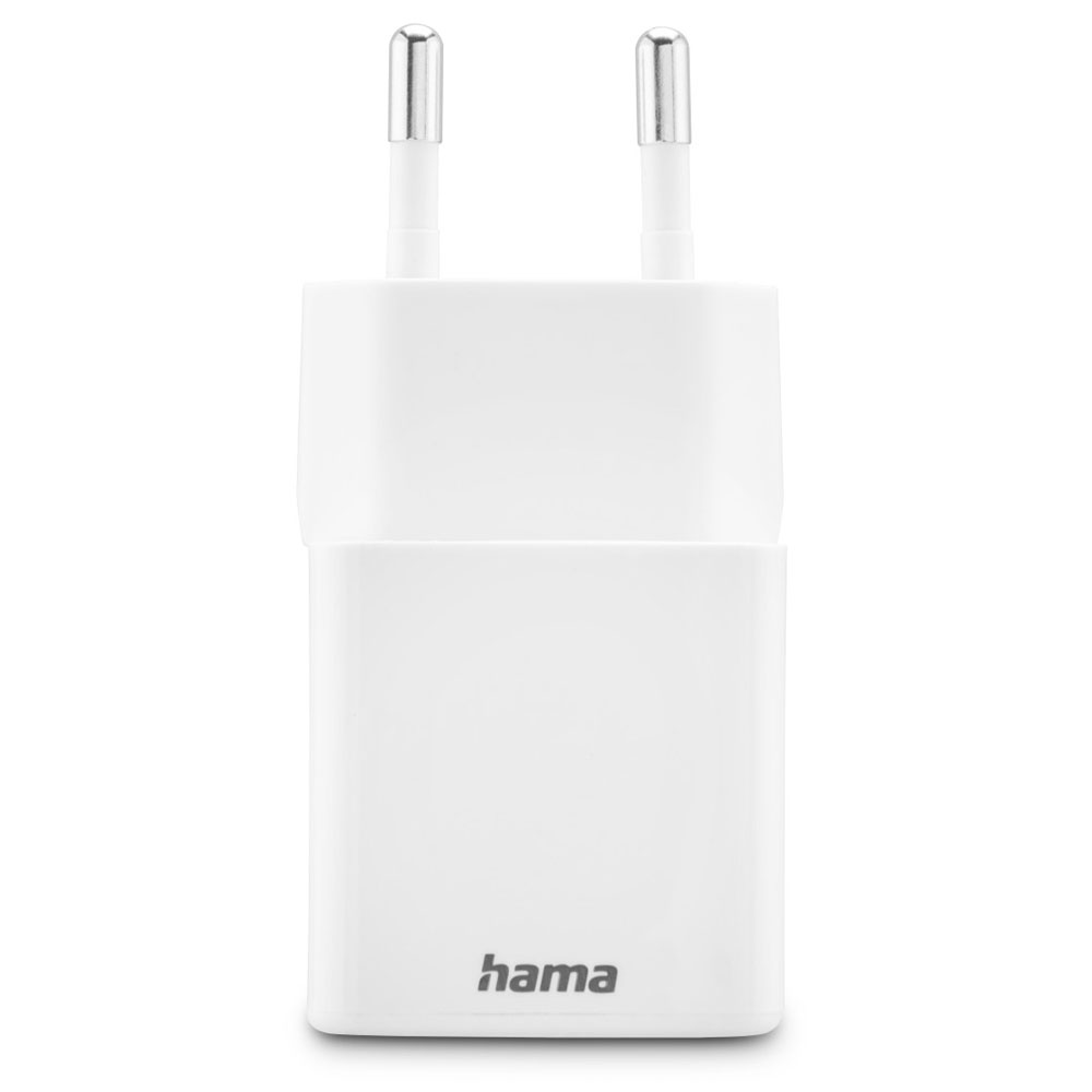 Hama Schnellladegerät, 1x USB-C, 1x USB-A, Mini-Ladegerät, PD, 20 W, Weiß