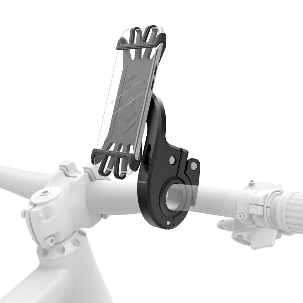 Hama Handyhalterung für E-Bike, schnelle Anbringung, Silikon, drehbar, universal