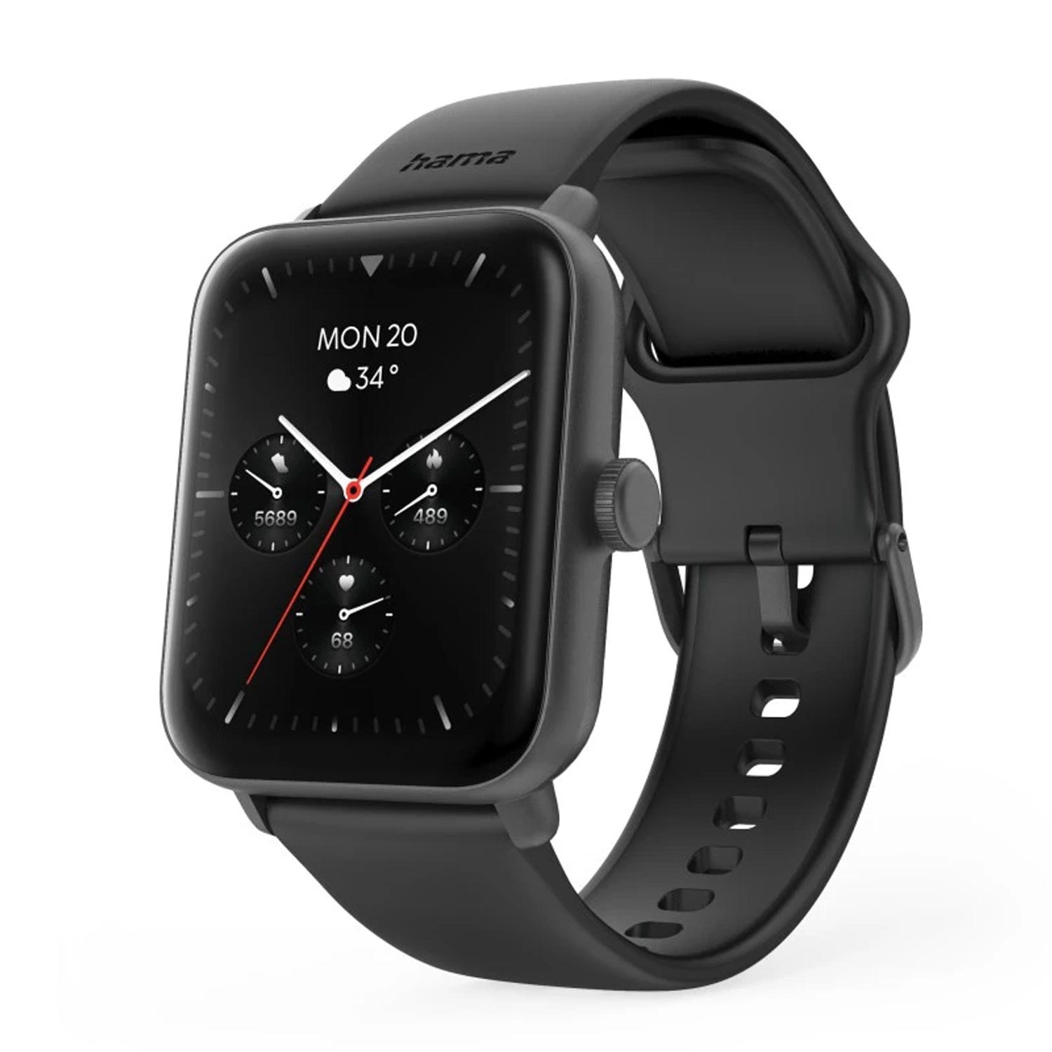 Hama Smartwatch "6010", GPS, TFT-Display 44 mm, Telefonfunktion, wasserdicht, SW