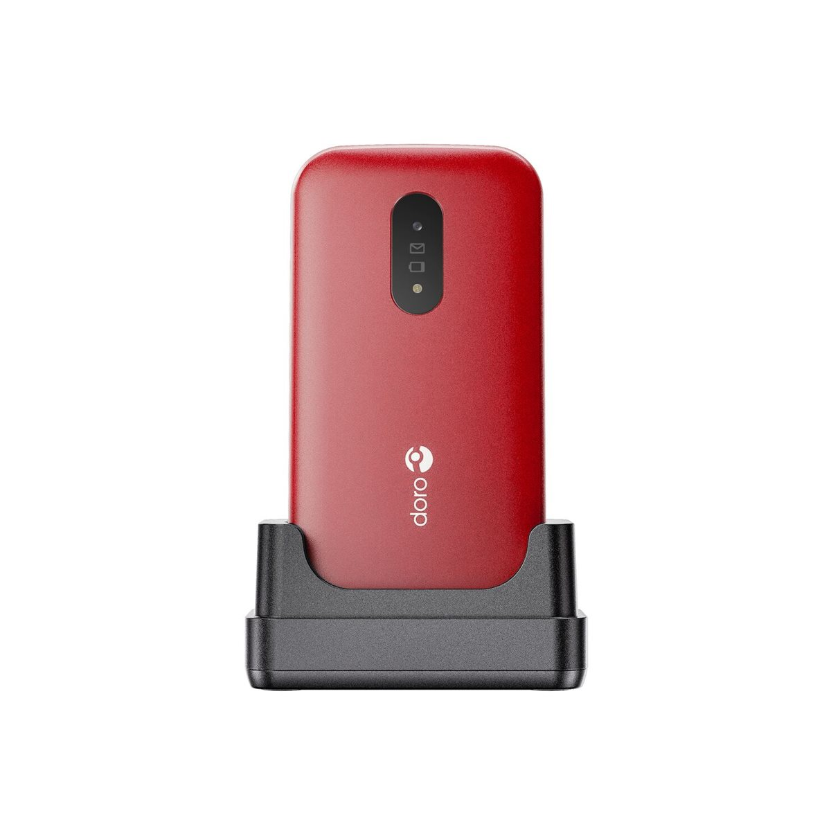 Doro 2820 4G-Klapptelefon rot/weiß