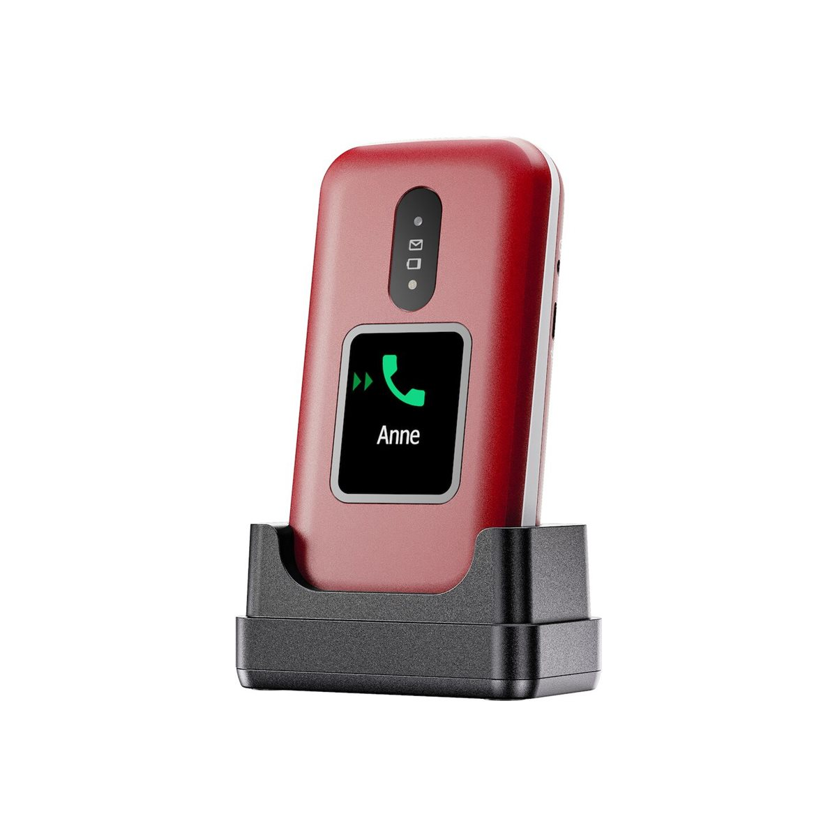 Doro 2880 4G-Klapptelefon rot/weiß