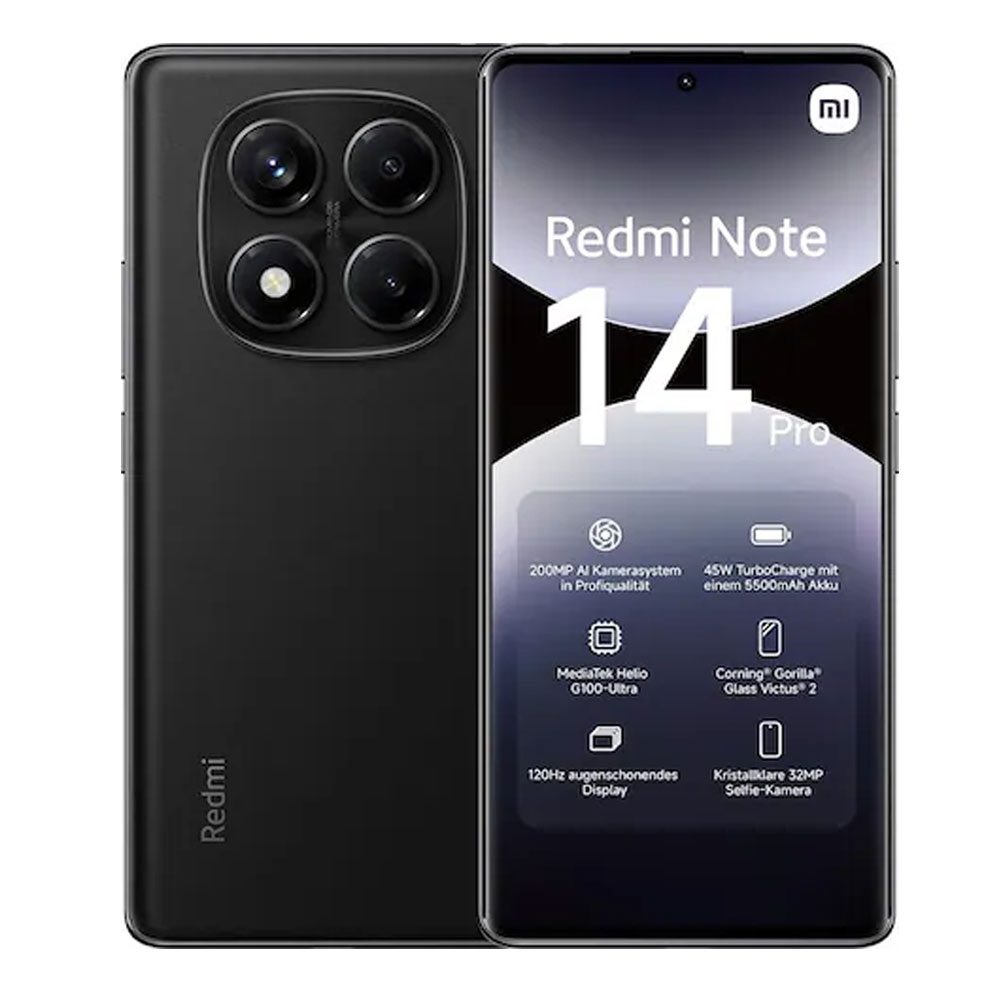 Xiaomi Redmi Note 14 Pro 4G Smartphone midnight black