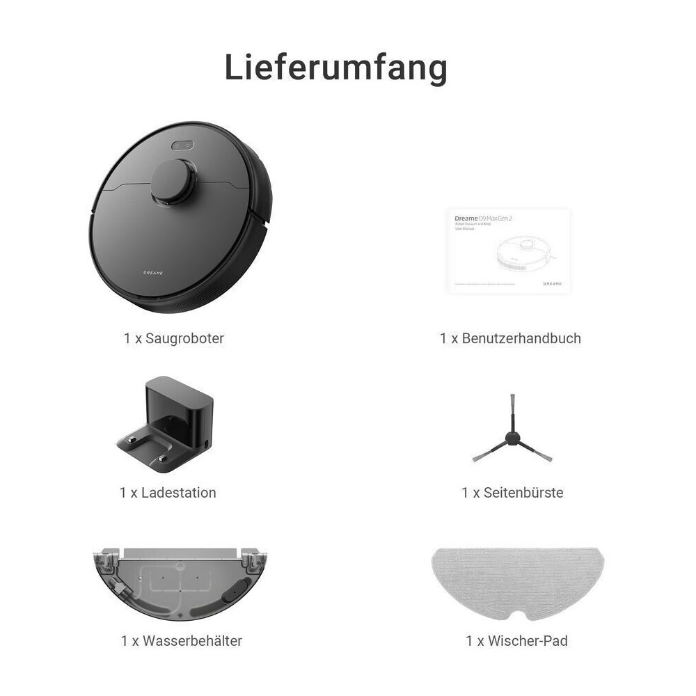 Dreame D9 Max Gen2 Saugroboter schwarz