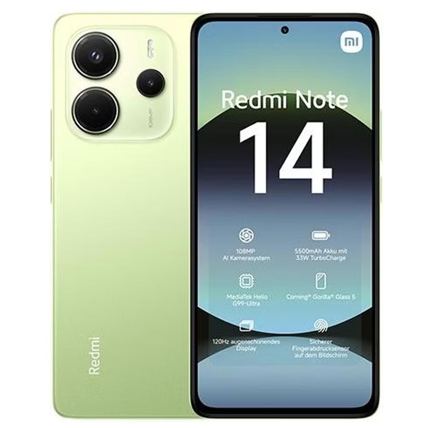 Xiaomi Redmi Note 14 128GB 4G Smartphone lime green