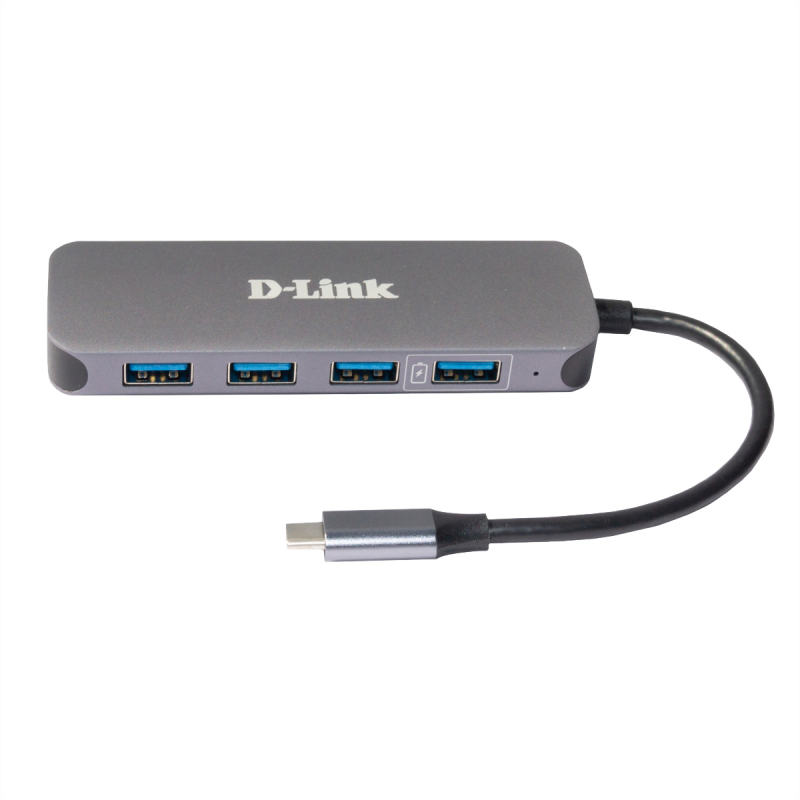 D-Link DUB-2340 USB-C auf 4-Port USB 3.0 Hub mit Power Delivery