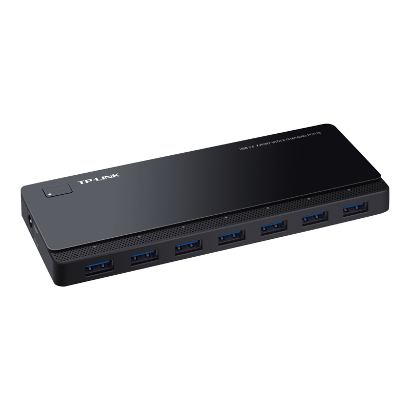 TP-Link UH720 7-Port USB 3.0 HUB + 2 Ladeports für Tablet und Smartphone schwarz